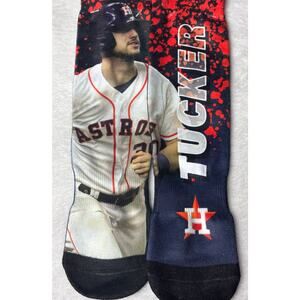 For Bare Feet Youth (13, 1-3) Houston Astros Road Warrior Tucker #30 Socks NWTs